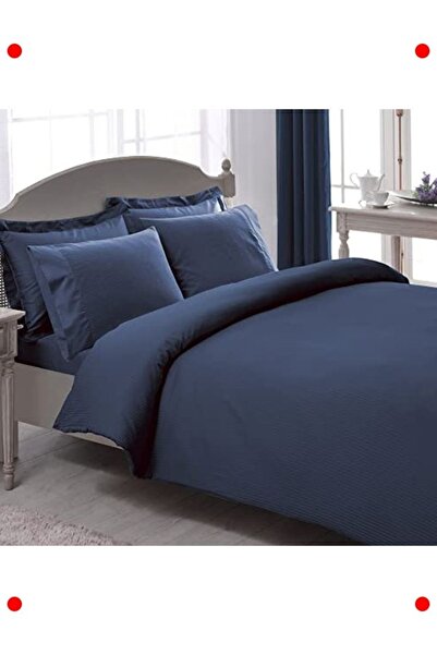 markentegra Striped 100% Cotton Double Duvet Cover Set