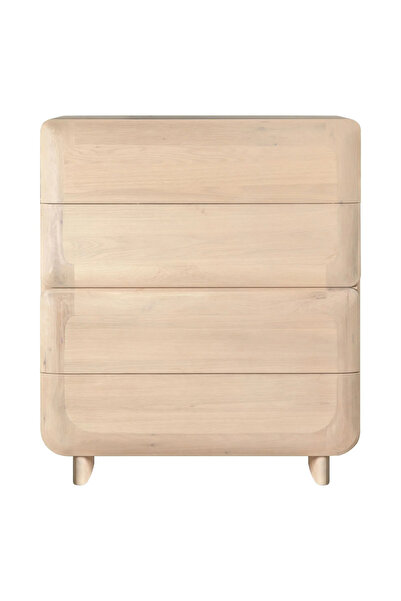 Creawood Lark 4 Çekmeceli Masif Ahşap Şifonyer