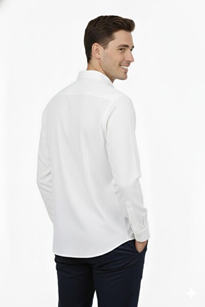 ADVANTE Cămașă sport pentru bărbați slim fit cu mânecă lungă Honeycomb material reiat BGL-ST04824