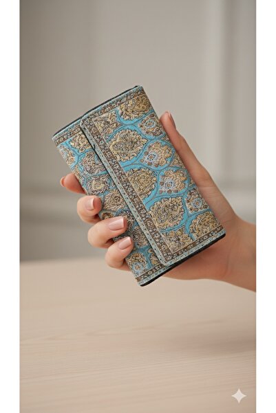 Gamy Crafts Ethnic Patterned Bohemian Women's Wallet-Turkish Motif Woven Wallet-Autentic Woven Kilim Motif Wallet