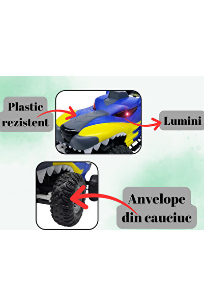 ERGINO Off-Road RC Car, Lights, Rechargeable Battery, USB Cable, Rubber Tires, +3 years, ERGINO®