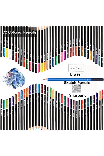 Generic Soft Core Artist Colored Pencils - 72 Multicolor Set