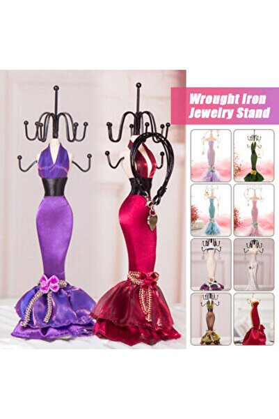 unbranded حامل مجوهرات فريد متعدد الألوان من الراتنج، حامل عرض للقلادة والأقر...