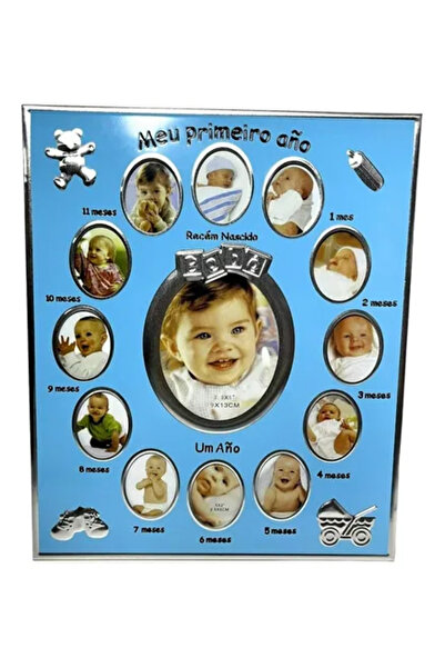 Other Baby Silver Picture Frame "My 1st Year" Aluminum
