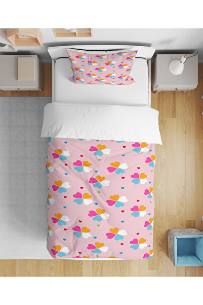 Home Colorful Clover Patterned 3D Digital Printed Single Duvet Cover Set With...