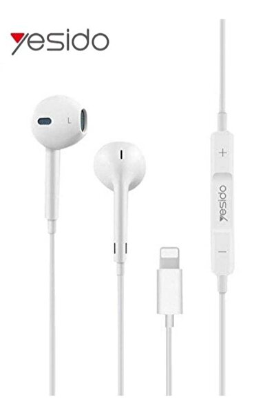 Yesido YH50 Wired Lightning Earphones with Inline Remote - White
