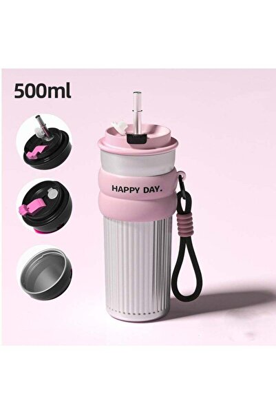 Arabest (pink) Reusable stainless steel water bottle, gift for girls