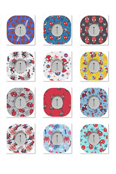 Dia BandTR Örümcek Adam - Dexcom G7 Sensör Koruyucu Bant 12'li Paket