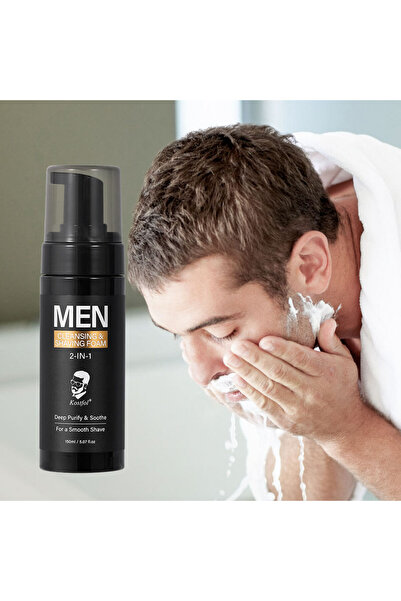 kostfol Men's 2-in-1 Cleansing and Shaving Foam – Helps cleanse the skin and facilitate shaving – 150ml