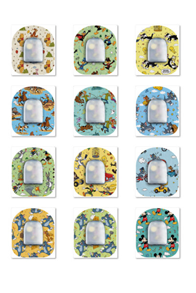 Dia BandTR Cartoon - Omnipod Koruyucu Bant 12'li Paket