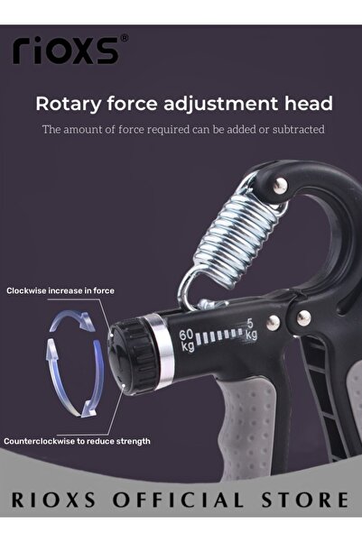 RIOXS 2 Pcs Hand Grip Strengthener Adjustable Resistance Forearm Exerciser with Counter Strength Trainer f