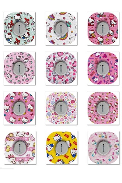 Dia BandTR Hello Kitty - Dexcom G7 Sensör Koruyucu Bant 12'li Paket