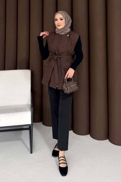 Melike Tatar Γιλέκο Καπιτονέ με Πέτρες 32-3732