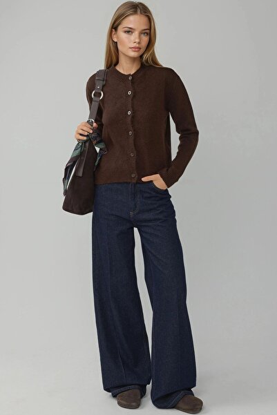 Hiccup Ζακέτα με μαλακή υφή και κανονική εφαρμογή με λαιμόκοψη ποδηλάτου