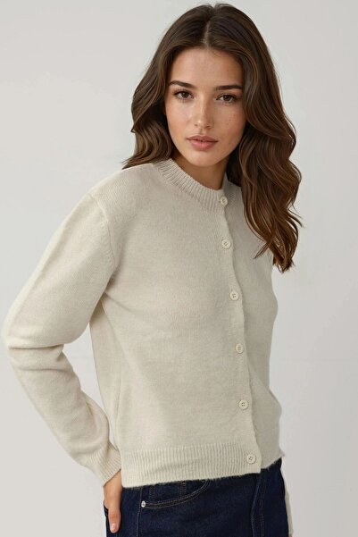 Hiccup Ζακέτα με μαλακή υφή και κανονική εφαρμογή με λαιμόκοψη ποδηλάτου