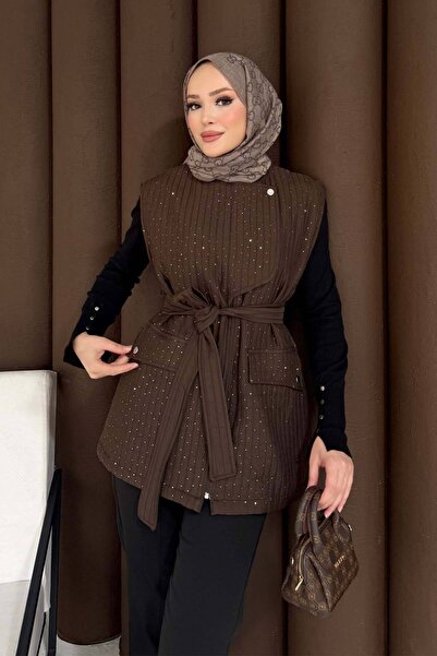 Melike Tatar Γιλέκο Καπιτονέ με Πέτρες 32-3732