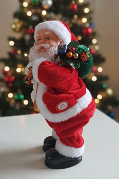 Sole Christmas Ornament Dancing Singing Santa Claus Figurine 25cm - with Accessories