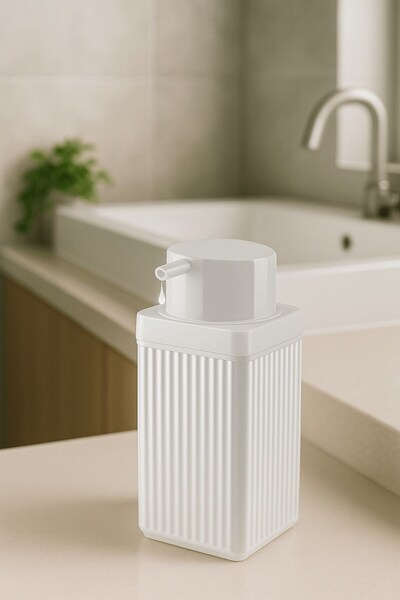 Sas Haus Liquid Soap Dispenser Plastic Square White 3401
