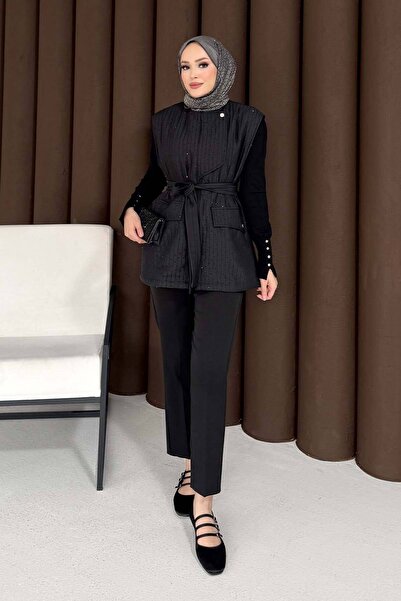 Melike Tatar Stoned Quilted Vest 32-3732