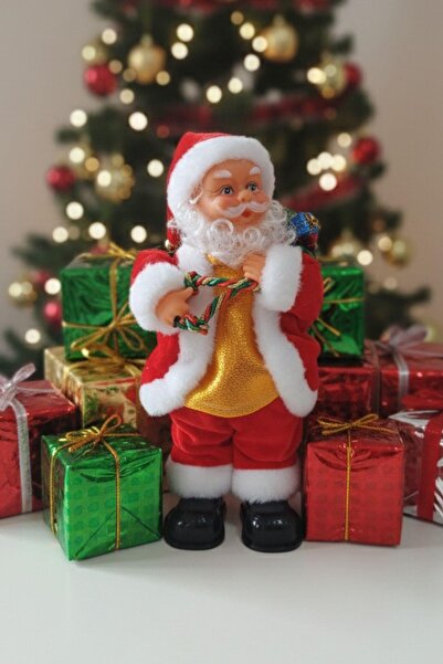 Sole Christmas Ornament Dancing Singing Santa Claus Figurine 25cm - with Accessories