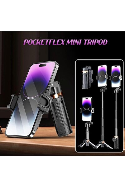 NALACAL Pocket Flex Small Tripod & Selfie Stick — 360° Flexible Head with Bluetooth Remote