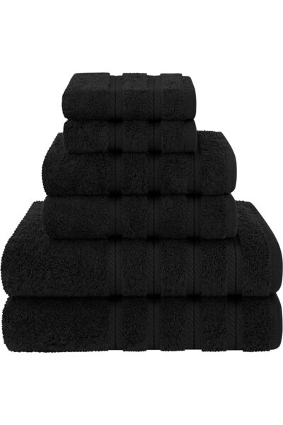 Arabest 6 Piece Towel Set, 2 Bath Towels 2 Hand Towels 2 Washcloths, 100% Tur...