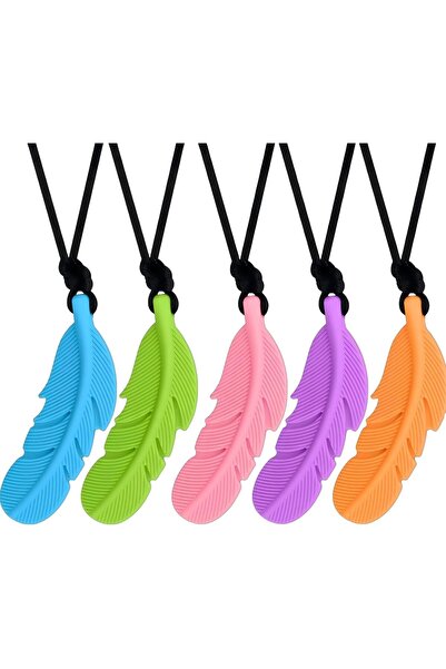 Generic Sensory Chew Necklace for Kids, 3-Piece Silicone Teething Toys for Autism, ADHD and SPD