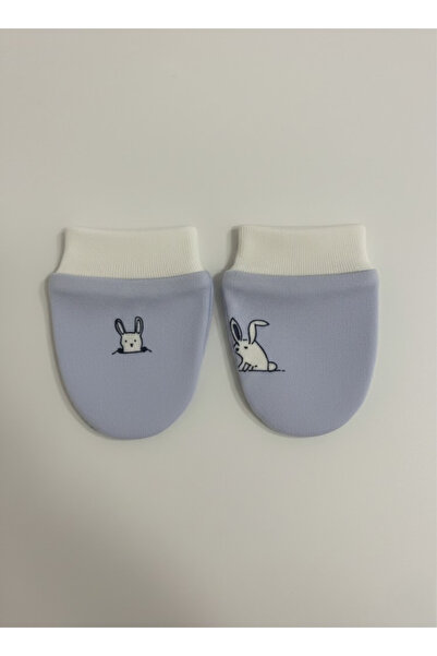 Messido 100% Cotton 2-Piece Glove Set - Blue / White