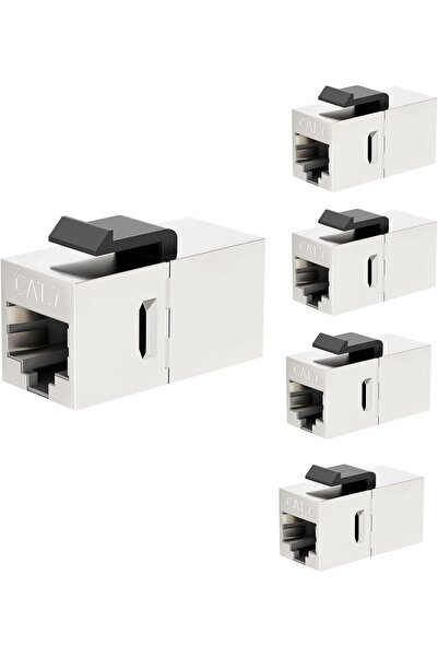 KASTWAVE Cat7 RJ45 Shielded Keystone Ethernet Coupler Female-to-Female STP (Pack of 5) -