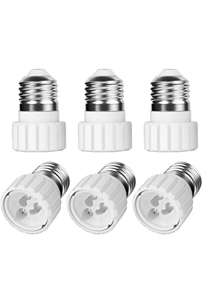 EXCEFORE محول مقبس E27 إلى GU10، عبوة من 6 قطع، محول حامل مصباح ES Edison من ...