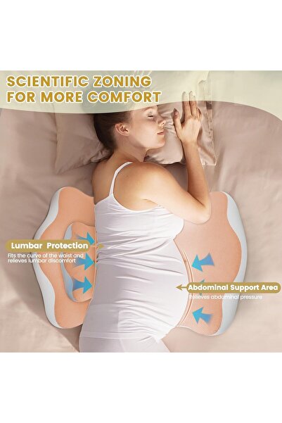 Generic Memory Foam Maternity Pillow — Side Sleeping Support for Back, Belly ...