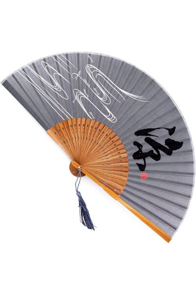 KASTWAVE مروحة يدوية قابلة للطي - مروحة يدوية صغيرة من الحرير الخيزراني العتي...