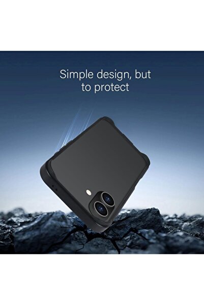 Generic iPhone 16 slim metal-frame shockproof case, MagSafe & wireless charging compatible (Black)