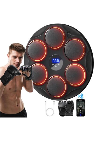 Generic Music Boxing Machine Wall-Mounted Bluetooth Trainer (Black)
