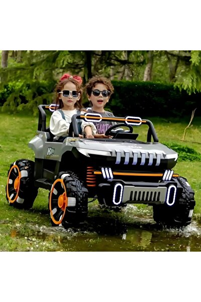 My modern game A four-wheeled sports Jeep with flashing lights, available in red, white, blue, and gray, 12 volts, suitable for ages 2 to 8 years.