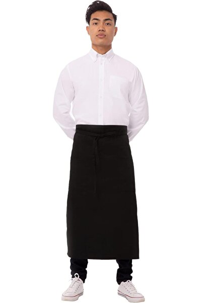 Chef Works مريلة بيسترو للجنسين ذات جيبين