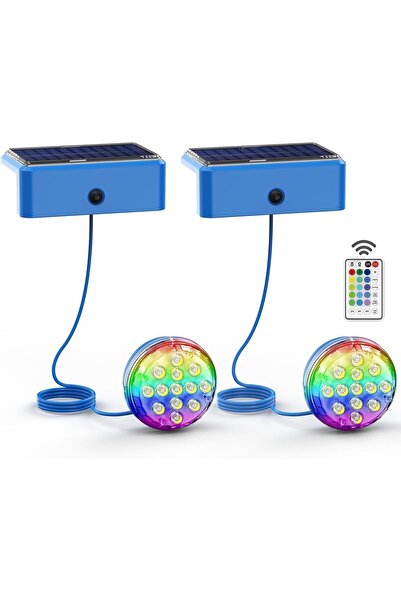 NALACAL مصابيح حمام سباحة تعمل بالطاقة الشمسية، مقاومة للماء IP68، 16 لونًا، ...