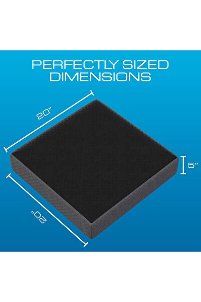 Kölbs Extra Large Recliner Cushion, 2-Tone Velvet, Memory Foam Seat 5 in Thick 20 x 20