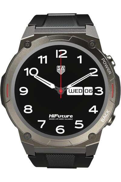 HiFuture ساعة فيوتشر جو MIX2 الذكية للاتصال عبر البلوتوث - أسود