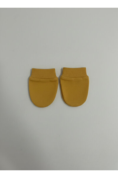 Messido 100% Cotton 2-Piece Glove Set - Mustard / Teddy Bear