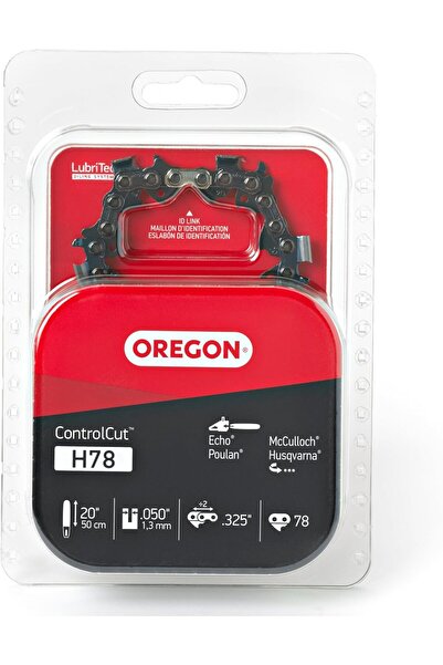 Oregon سلسلة منشار H78 ControlCut مقاس 20 بوصة، 78 وصلة قيادة، زاوية ميل 0.32...