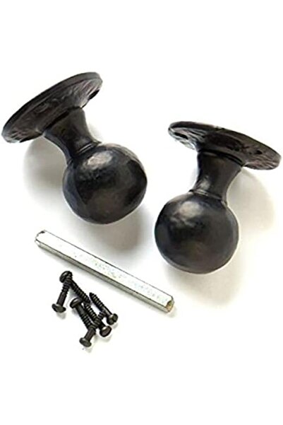 Merriway مقبض باب دائري أسود عتيق