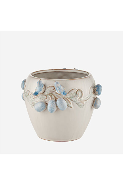 Rose Tulipani Milano ROSE & TULIPANI MILANO Sulramo Gri Seramik Vazo 19X19x14 Cm