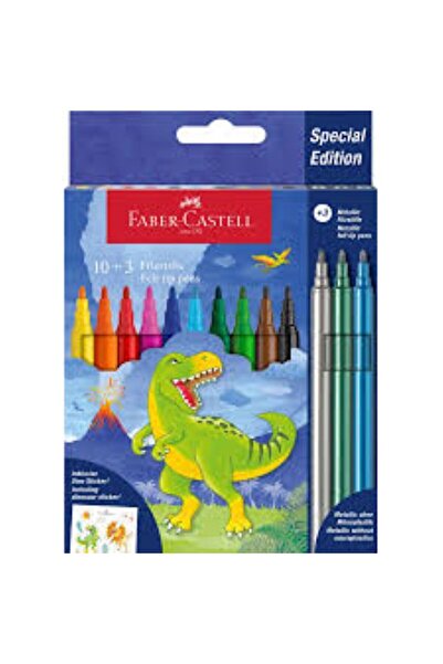 Faber Castell DINO Coloring Markers - Color 13 + Stickers