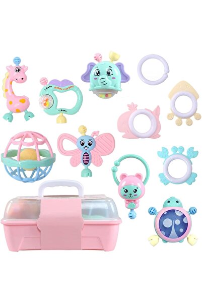 Soofam مجموعة من 11 قطعة من ألعاب التسنين والخشخيشة للأطفال الرضع (من 3 إلى 1...