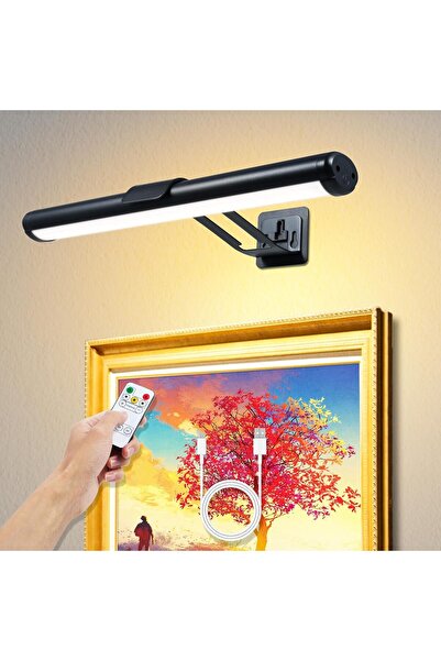 EACAM مصباح حائط مغناطيسي قابل لإعادة الشحن مع جهاز تحكم عن بعد، 3 درجات حرار...