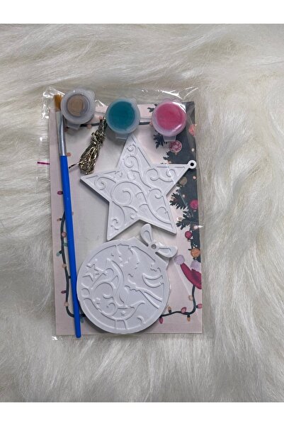 obelleatelier Yılbaşı Ağaç Süsü Boyama Seti – Kendin yap DIY + Asma İpi