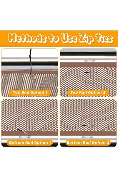 Generic 2-piece Child Safety Railing Net, Sturdy Balcony/Stair Protector (Brown, 3×0.79 m)