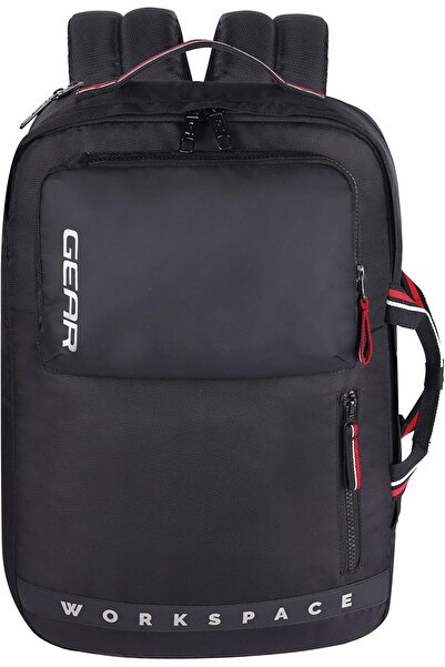 Gear حقيبة ظهر/حقيبة كمبيوتر محمول قابلة للتحويل مقاومة للماء بسعة 18 لترًا من Workspace - سوداء