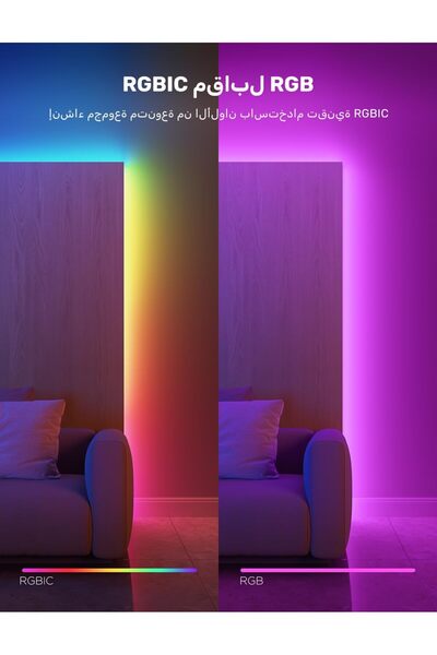 Govee RGBIC LED Strip Light 5M, Smart Bluetooth APP Control, Music Sync